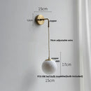 Axyaa Moon LED Wall Light Fixture Adjustable Nordic Modern Bedside Lamp