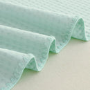 Axyaa Waffle Plaid Ice Silk Summer Blanket Double-Sided Cooling Duvet for Bed