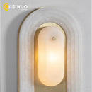 Axyaa Marble Wall Light: Luxury Frosted G9 Copper Gold Sconce for Bedroom & Hotel
