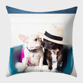Axyaa French Bulldog Polyester Cushion Cover - Modern Sofa Throw Pillow Cover