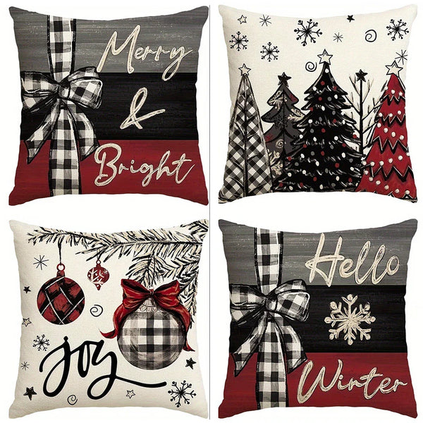 Axyaa Christmas Pillowcase 45x45cm - Home Decor & New Year Gift