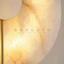 Axyaa Brass Gold LED Marble Wall Sconce Light for Living Room & Bedroom