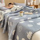Axyaa Cotton Jacquard Wool Towel Quilt - Three-Layer Sofa Blanket
