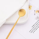 Axyaa Matte Stainless Steel Long Handled Stir Spoon Set
