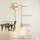 Axyaa Minimalist LED Wall Lamp with Pull Chain Switch