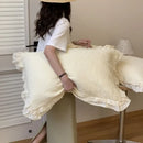 Axyaa Korean Lace Ruffled Pillowcases (Set of 2)