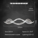 Axyaa Crystal Pendant Lamp: Elegant Luxury Dining Chandelier