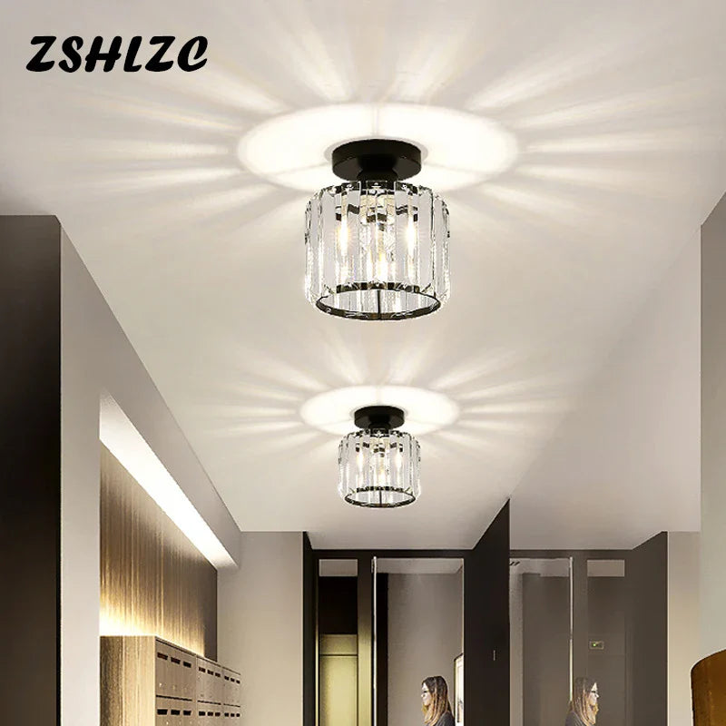 Axyaa Crystal LED Chandelier for Elegant Home Lighting