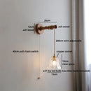 Axyaa Nordic LED Wall Lamp with Flower Shade & Switch, White Ceramic Glass Interior Decor