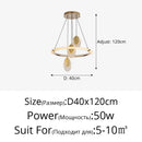 Axyaa Minimalist LED Ceiling Chandelier for Modern Living Room Decor
