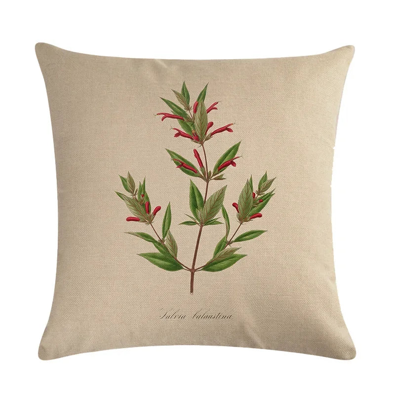 Axyaa Plant Print Embrace Pillowcase 45*45cm