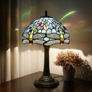 Dragonfly Stained Glass Table Lamp 12" for Bedroom Living Room Axyaa Brand