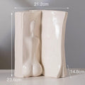 Axyaa Abstract Man Face Vase Book Stand & Desktop Storage Rack