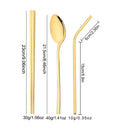 Axyaa Mirror Black Flatware Set: 18Pcs Stainless Steel Cutlery, Chopsticks, Spoon, Straws