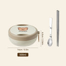 Axyaa Stainless Steel Lunch Box with Folding Cutlery | Portable Food Container