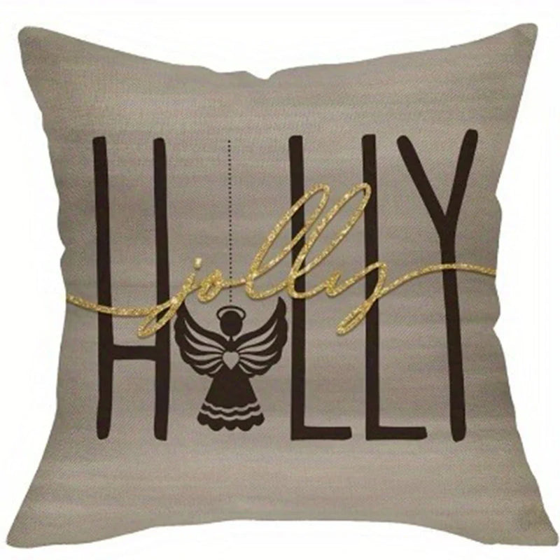 Axyaa African American Angel Christmas Decoration Pillowcase