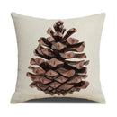 Pinecone Candlestick Linen Print Pillowcase for Home Decor by Axyaa