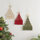 Nordic Christmas Tree Macrame Tapestry Boho Tassel Wall Hanging for Axyaa Home Decor