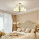 Axyaa Pumpkin Glass Chandelier for Home Decor in Living Room, Bedroom, Dining Room