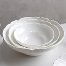 Axyaa Ceramic Dessert Bowl Sugar Water Premium Set Petal Underglaze Color Straw Hat