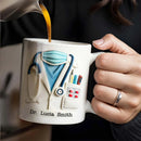 Axyaa Personalized Doctor Nurse Ceramic Mug with Custom Name & Hospital Logo