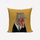 Axyaa Cute Animal Linen Cushion Cover 45*45cm for Child Sofa Home deco