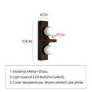 Axyaa Double Head LED Wall Lamp Brushed Metal Sconce - Minimalist Home Decor
