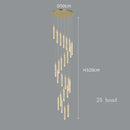 Axyaa Crystal Chandelier Stair Pendant Lamp Living Room Pendant Lights Interior Lighting