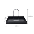 Axyaa Nordic Black Plastic Storage Tray for Home and Kitchen