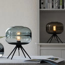 Axyaa Nordic Ceramic Table Lamp with Fabric Art Lampshade for Home Decor