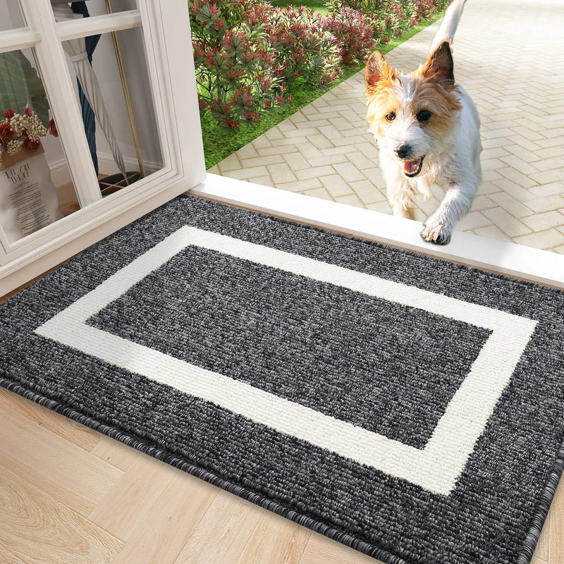 Axyaa Absorbent Welcome Mat: Soft, Non-Slip Floor Carpet