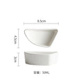 Axyaa Circular Triangle Ceramic Plate Steak Pasta Salad Dessert Molecular Cuisine Tableware
