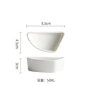 Axyaa Circular Triangle Ceramic Plate Steak Pasta Salad Dessert Molecular Cuisine Tableware