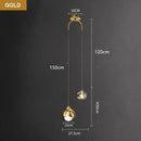 Axyaa Crystal LED Double Head Chandelier for Home Decor