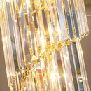 Axyaa Elegant Crystal LED Chandelier - Modern Black Rotating Light for Living Room and Staircase