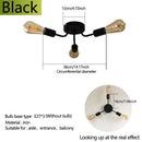Axyaa Black Industrial Retro 3-Light Ceiling Chandelier