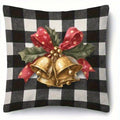 Axyaa Christmas Plaid Cushion Covers - Festive Home Decor for Sofa, Bedroom, Car