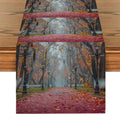 Axyaa Maple Road Lights Table Runner for Kitchen Dining Decor