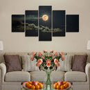 Axyaa Night Moonscape Poster Painting Wall Art Canvas Print for Home Decoration