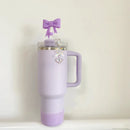 Axyaa Heart Bow Straw Charm for 30/40 oz Tumbler: Kawaii Pendent Chain Accessories