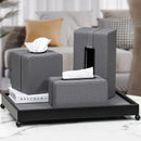 Axya Nordic Weave Pattern Tissue Box Tray - Household Storage & Decor
