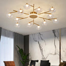Axyaa Glass Ball Pendant Light Chandelier for Bedroom Living Room Restaurant Lighting