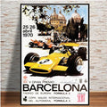 Axyaa Retro Monaco Race Car Wall Art Canvas Painting for Home Decor