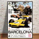 Axyaa Retro Monaco Race Car Wall Art Canvas Painting for Home Decor