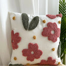Axyaa Floral Embroidery Throw Pillow Case - 45X45 Decorative Cushion Cover