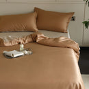 Axyaa Silk Bedding Set: Duvet Cover, Quilt Cover & Pillowcase, 100% Natural Silk