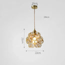 Axyaa Copper Petal LED Chandelier: Nordic Minimalist Art Decor Ceiling Lamp