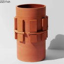 Geometric Resin Vase for Artificial Flowers by Axyaa: Modern Table Decoration