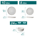 Axyaa Snow Stoneware Dinner Set - 18 Piece Tableware Collection