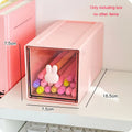 Axyaa Kawaii Plastic Desk Organizer Drawer Transparent Pen Holder for Home School